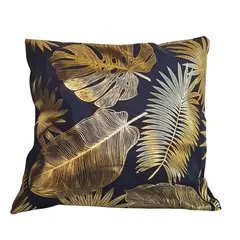 GENERICO - Funda Para Cojin Nordicas - Negra - Hojas 08