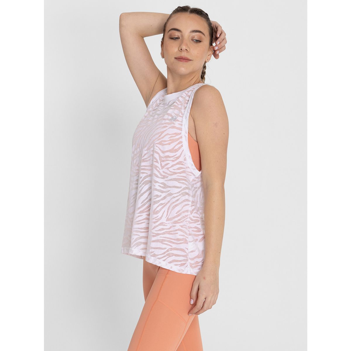 BSOUL - Polera Sin Mangas Zebra Tank Blanco Mujer BSOUL