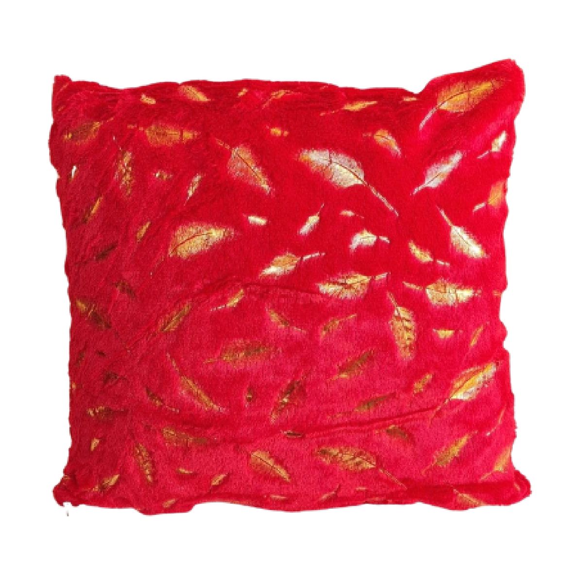 GENERICO - Funda Para Cojin De Plumas - Pelo Corto - Roja