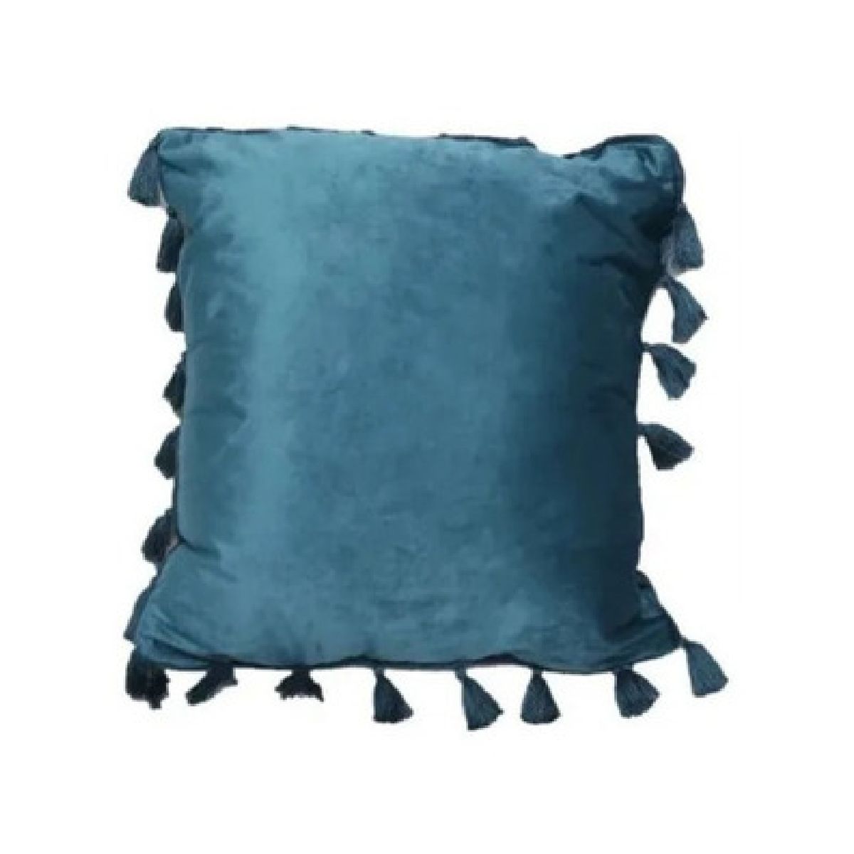 GENERICO - Funda Para Cojin Con Borla - Decorativa - Turquesa