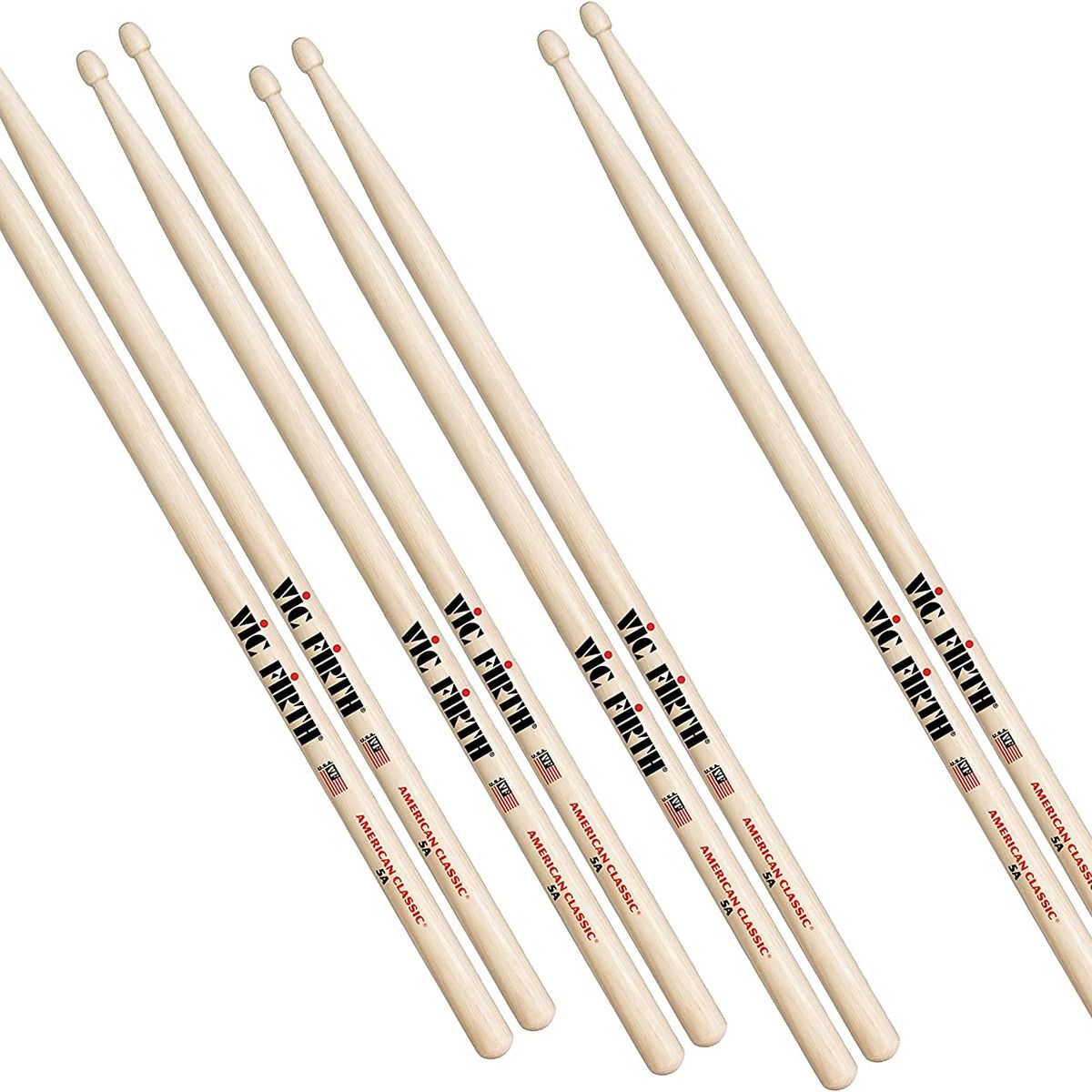 VIC FIRTH - Pack 3 Baquetas Vic Firth + 1 de American Classic 5A