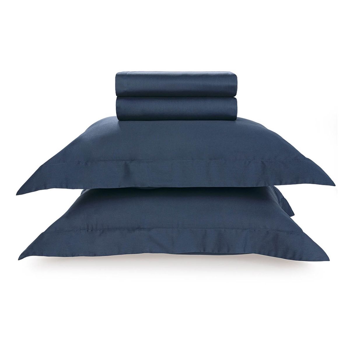 KARSTEN - Juego de sábanas Karsten Domos Súper King 270 hilos Azul Marino