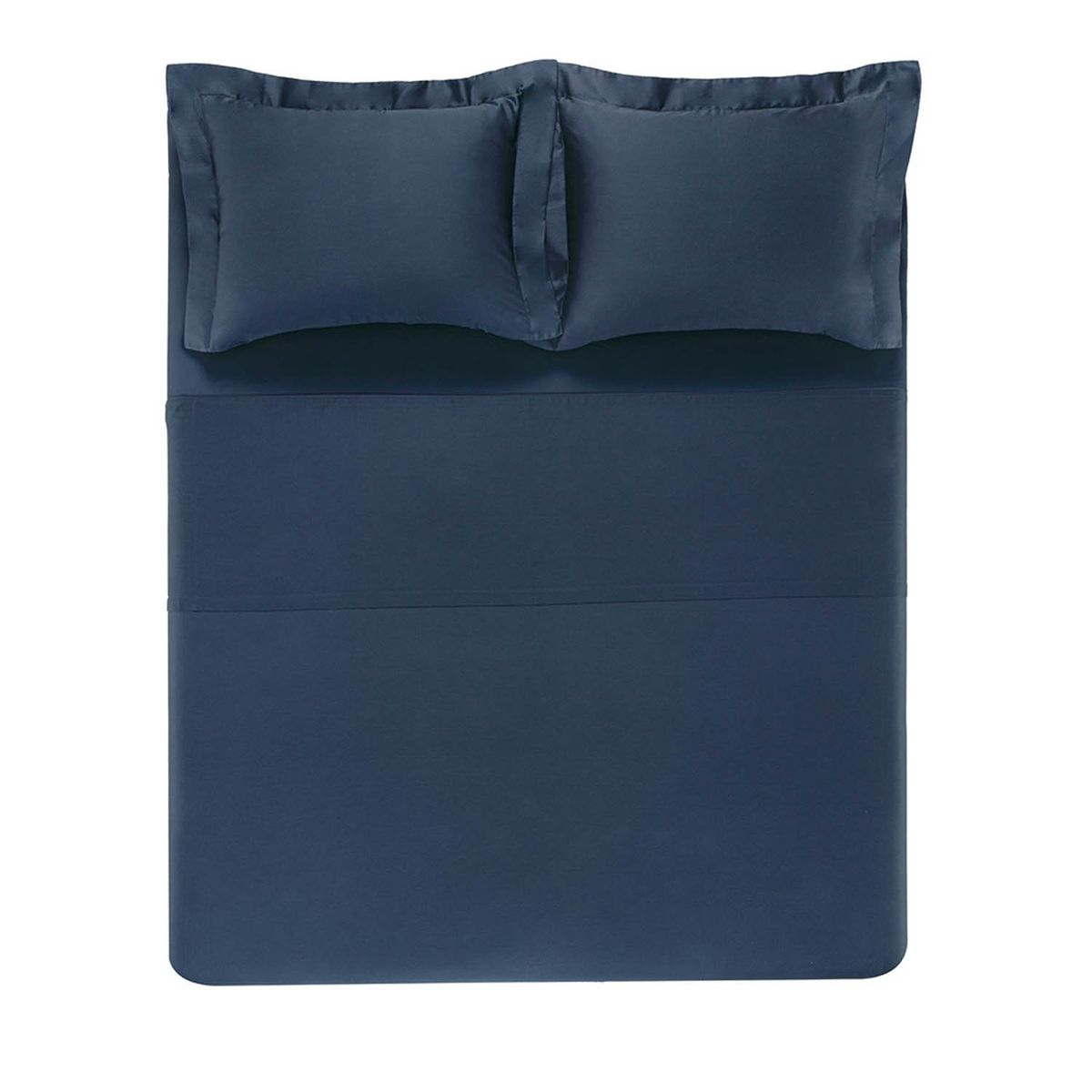 KARSTEN - Juego de sábanas Karsten Domos Súper King 270 hilos Azul Marino