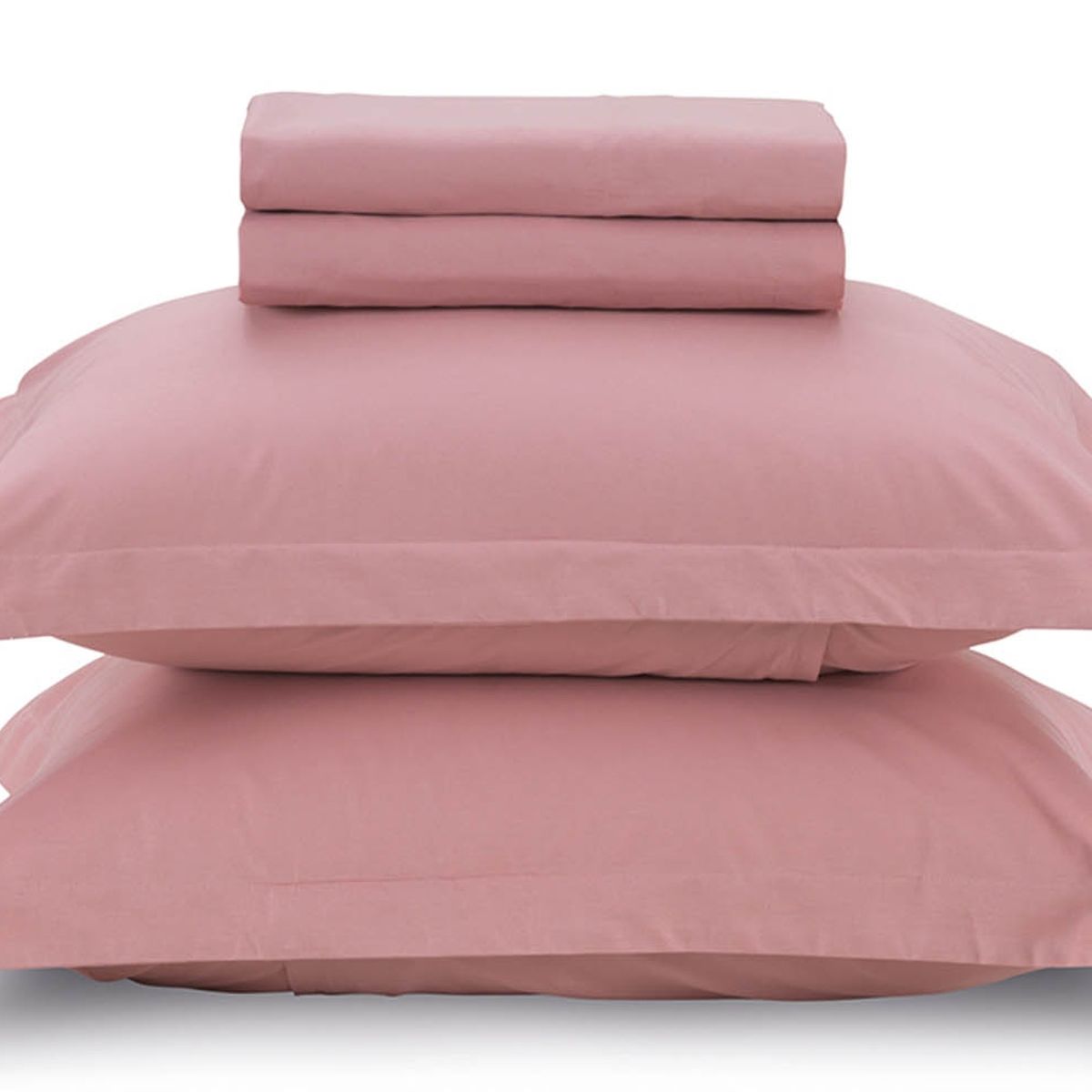 KARSTEN - Juego de sábanas Karsten Liss Súper King 180 hilos Rosa