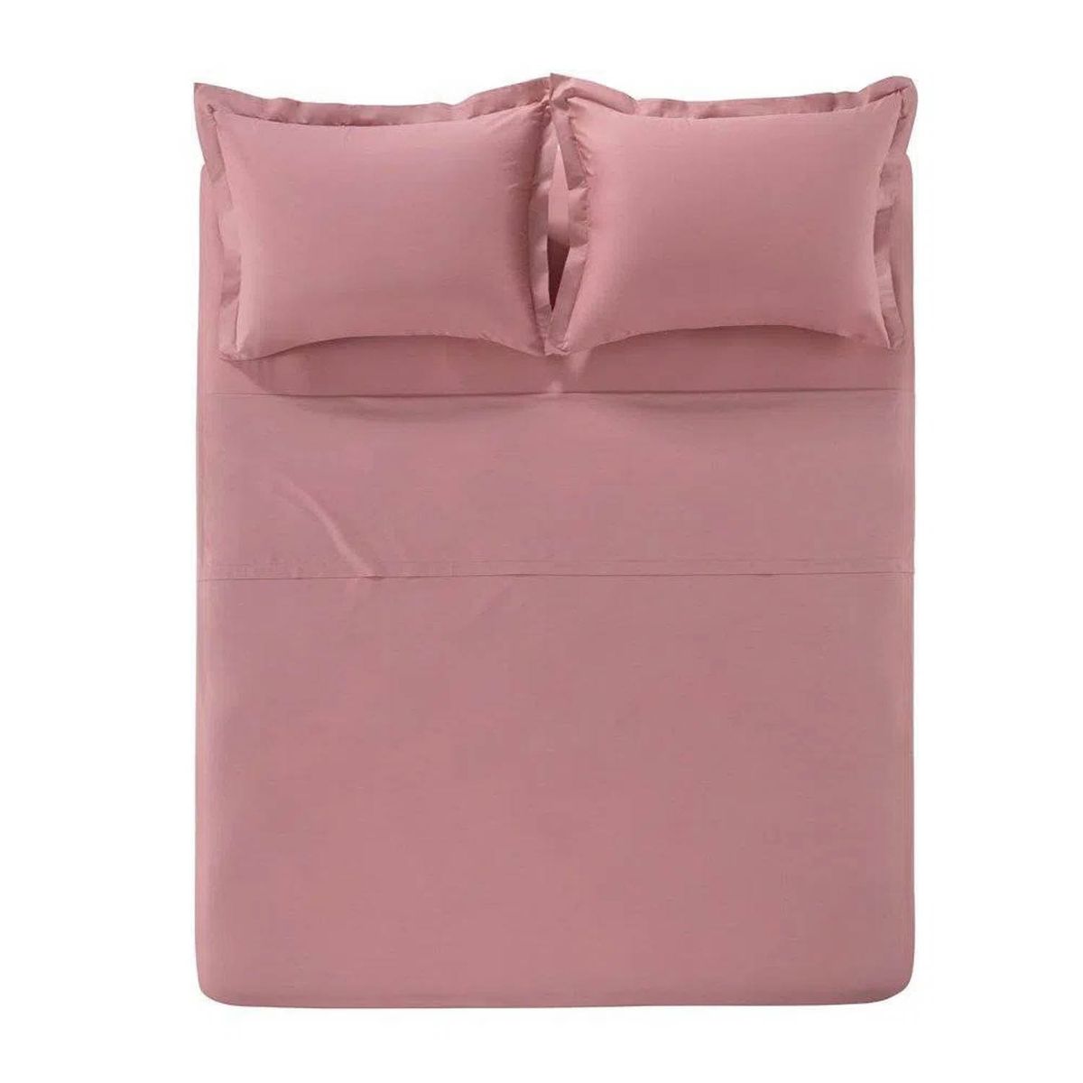 KARSTEN - Juego de sábanas Karsten Liss Súper King 180 hilos Rosa