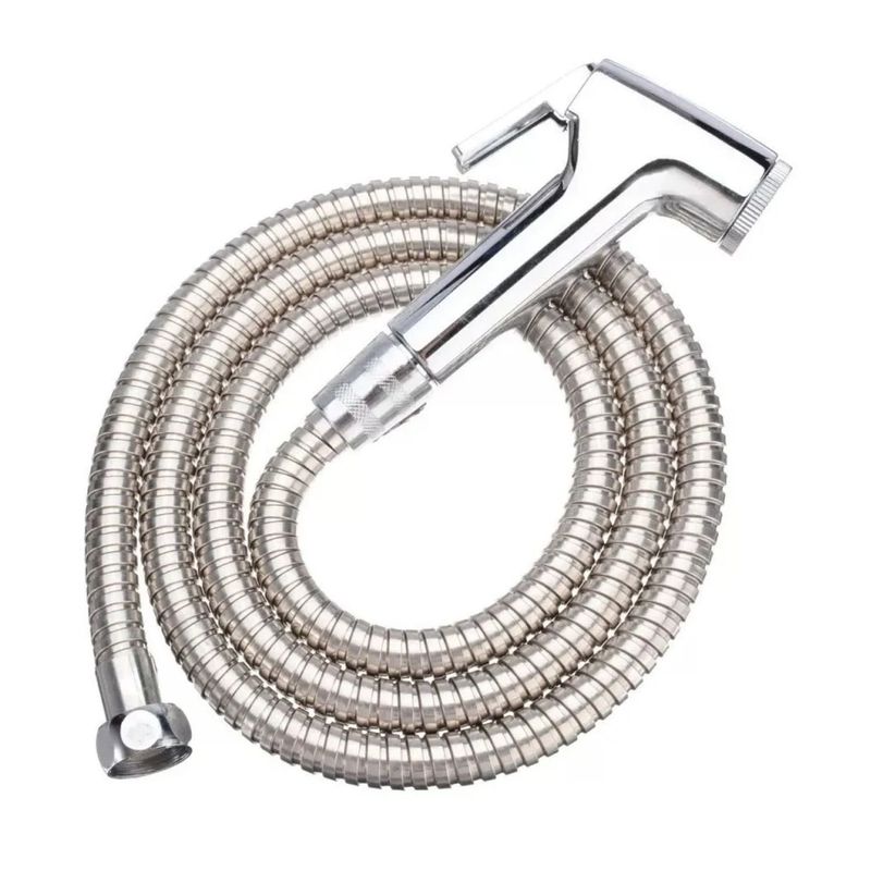 IMPORTCLICK - Ducha Baño Bidet Árabe Soporte Manguera Flexible WC - Plateado
