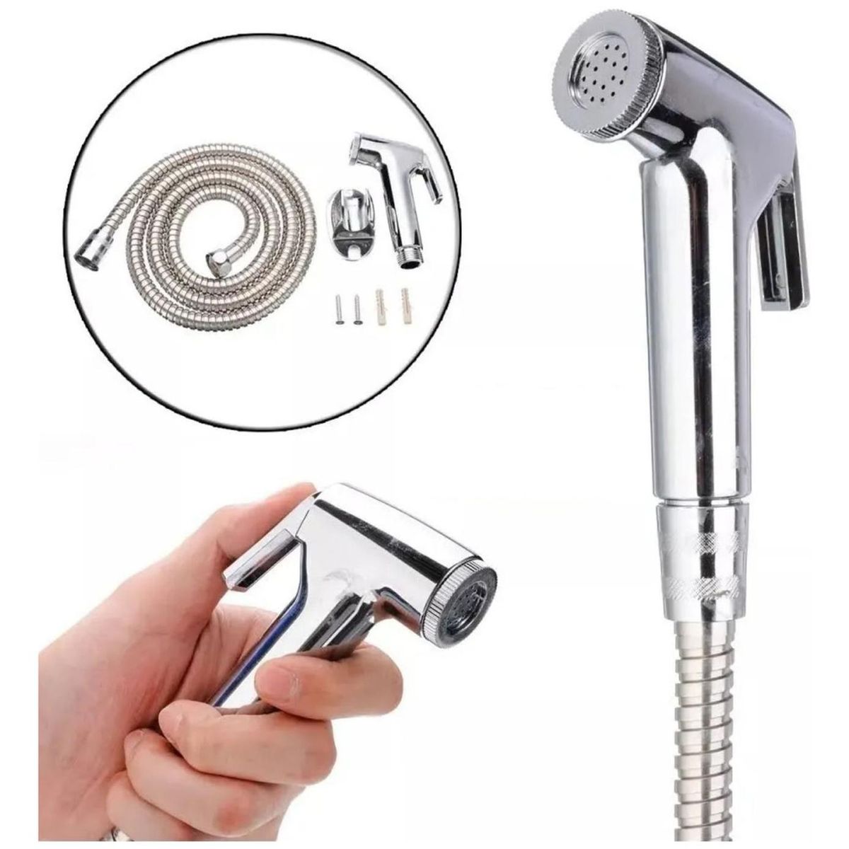 IMPORTCLICK - Ducha Baño Bidet Árabe Soporte Manguera Flexible WC