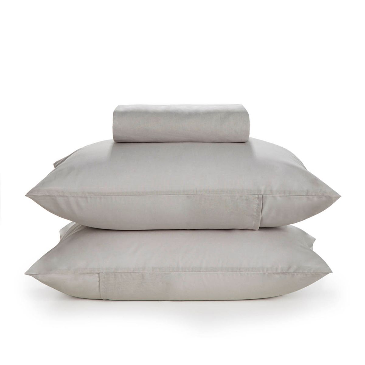 KARSTEN - Sábana bajera Karsten Nuance 2 plazas 150 hilos Gris