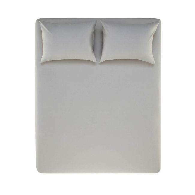 KARSTEN - Sábana bajera Karsten Nuance 2 plazas 150 hilos Gris