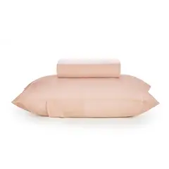 KARSTEN - Sábana bajera Nuance 1.5 plazas 150 hilos Rosa
