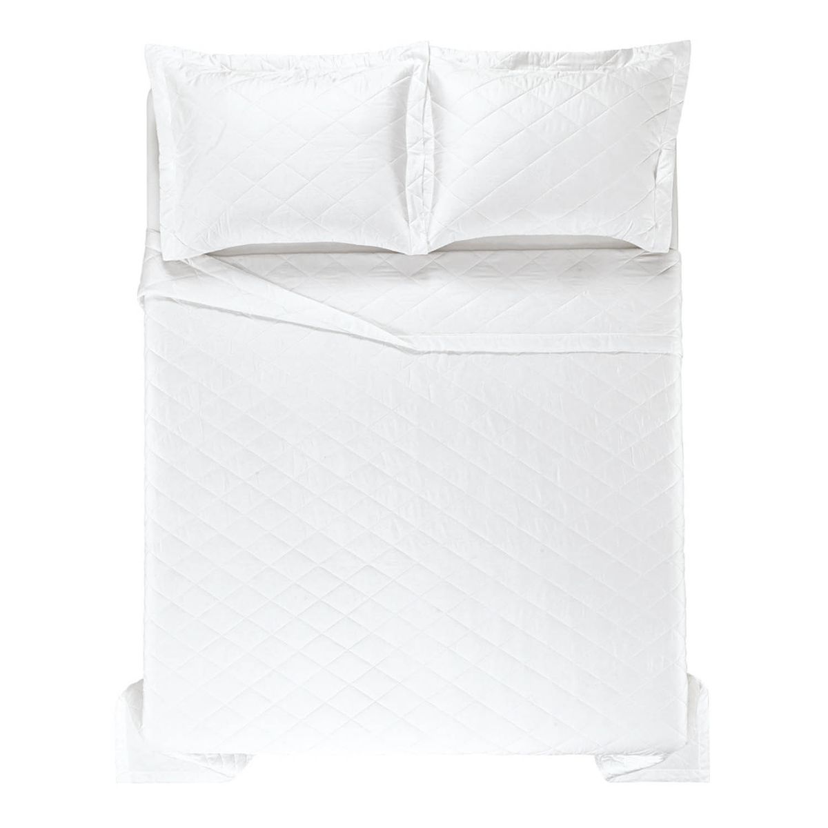 KARSTEN - Cubrecama Karsten Domos 1.5 plazas 270 hilos Blanco