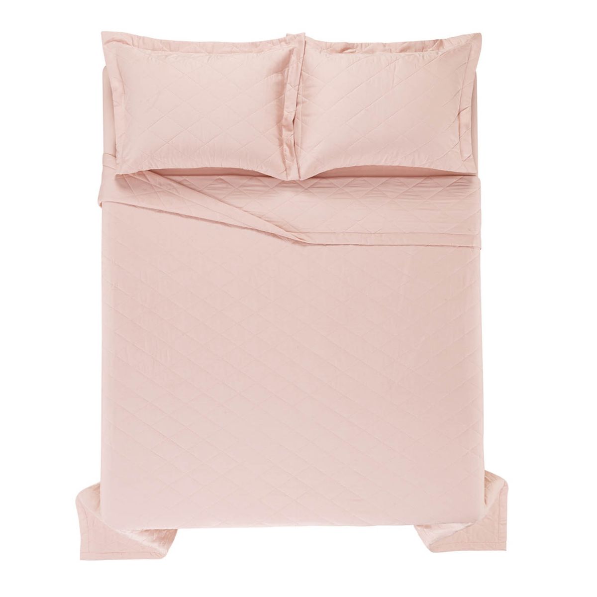 KARSTEN - Cubrecama Karsten Domos King 270 hilos Rosa