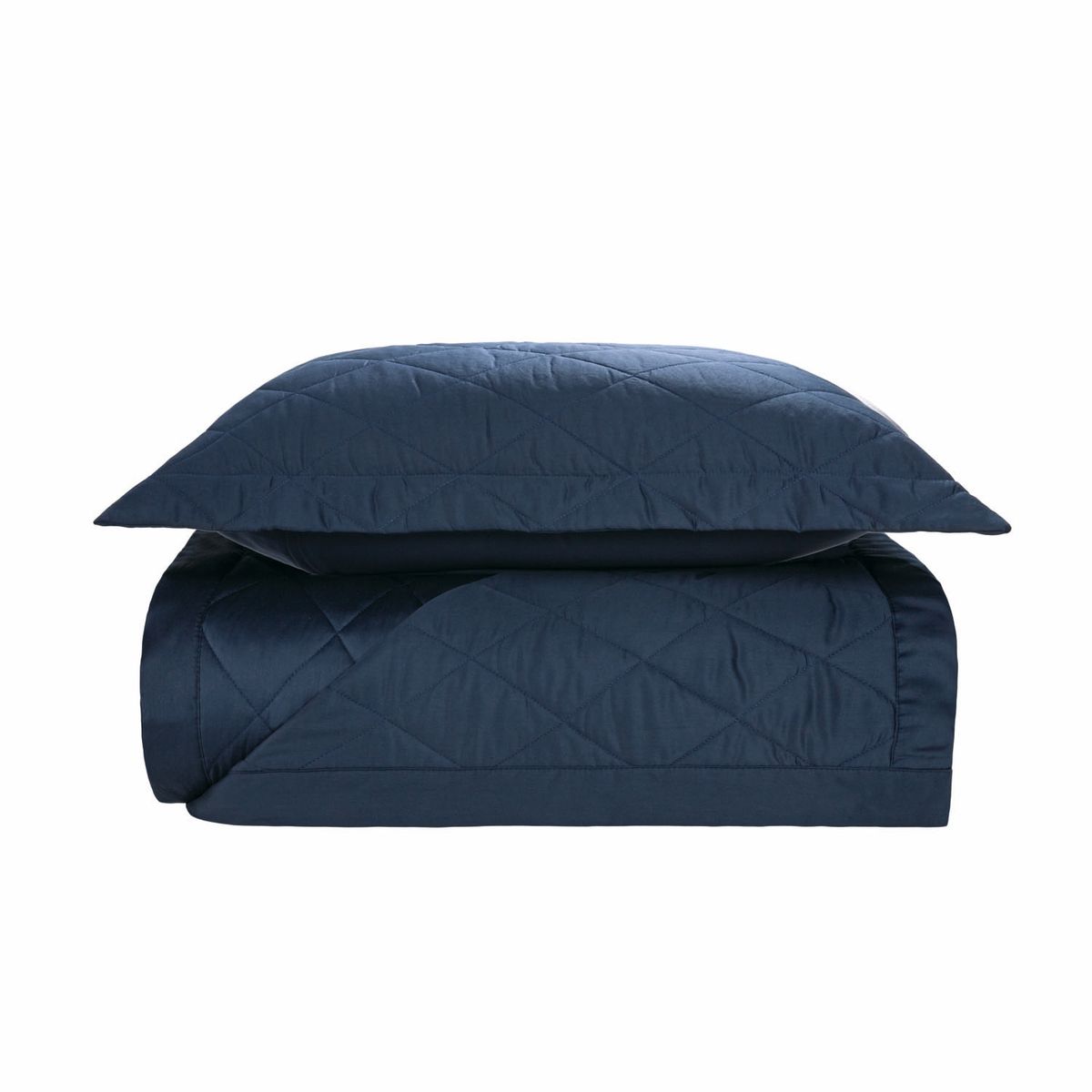 KARSTEN - Cubrecama Karsten Domos 1.5 plazas 270 hilos Azul Marino