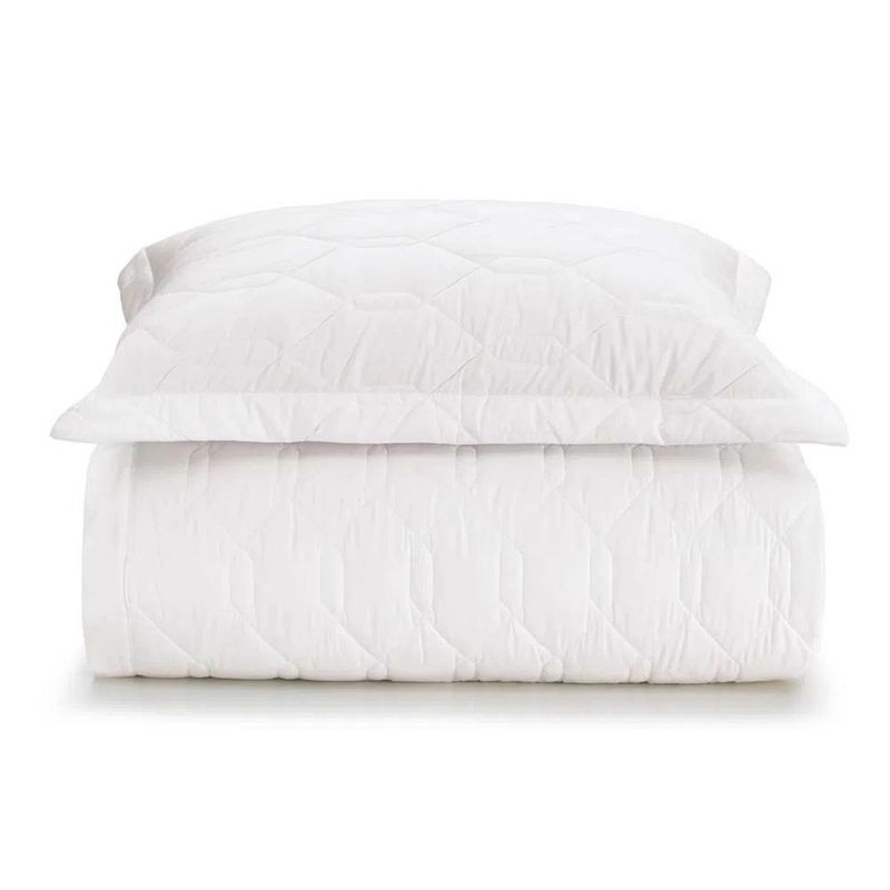 KARSTEN - Cubrecama Karsten Liss 1.5 plazas 180 hilos Blanco