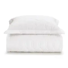 KARSTEN - Cubrecama Liss 1.5 plazas 180 hilos Blanco