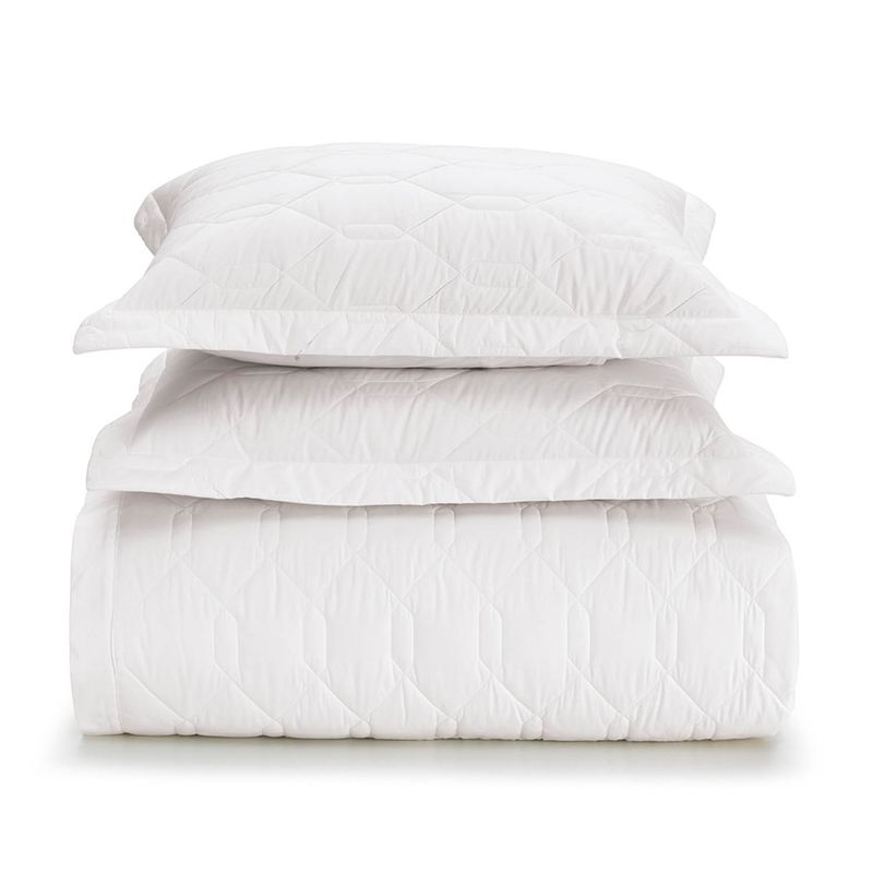 KARSTEN - Cubrecama Karsten Liss King 180 hilos Blanco