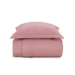 KARSTEN - Cubrecama Liss 1.5 plazas 180 hilos Rosa