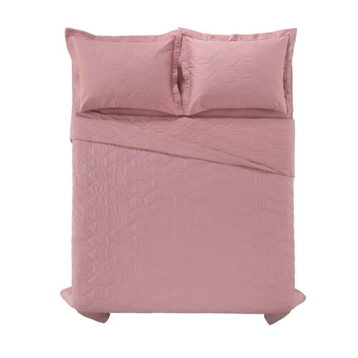 KARSTEN - Cubrecama Karsten Liss Súper King 180 hilos Rosa