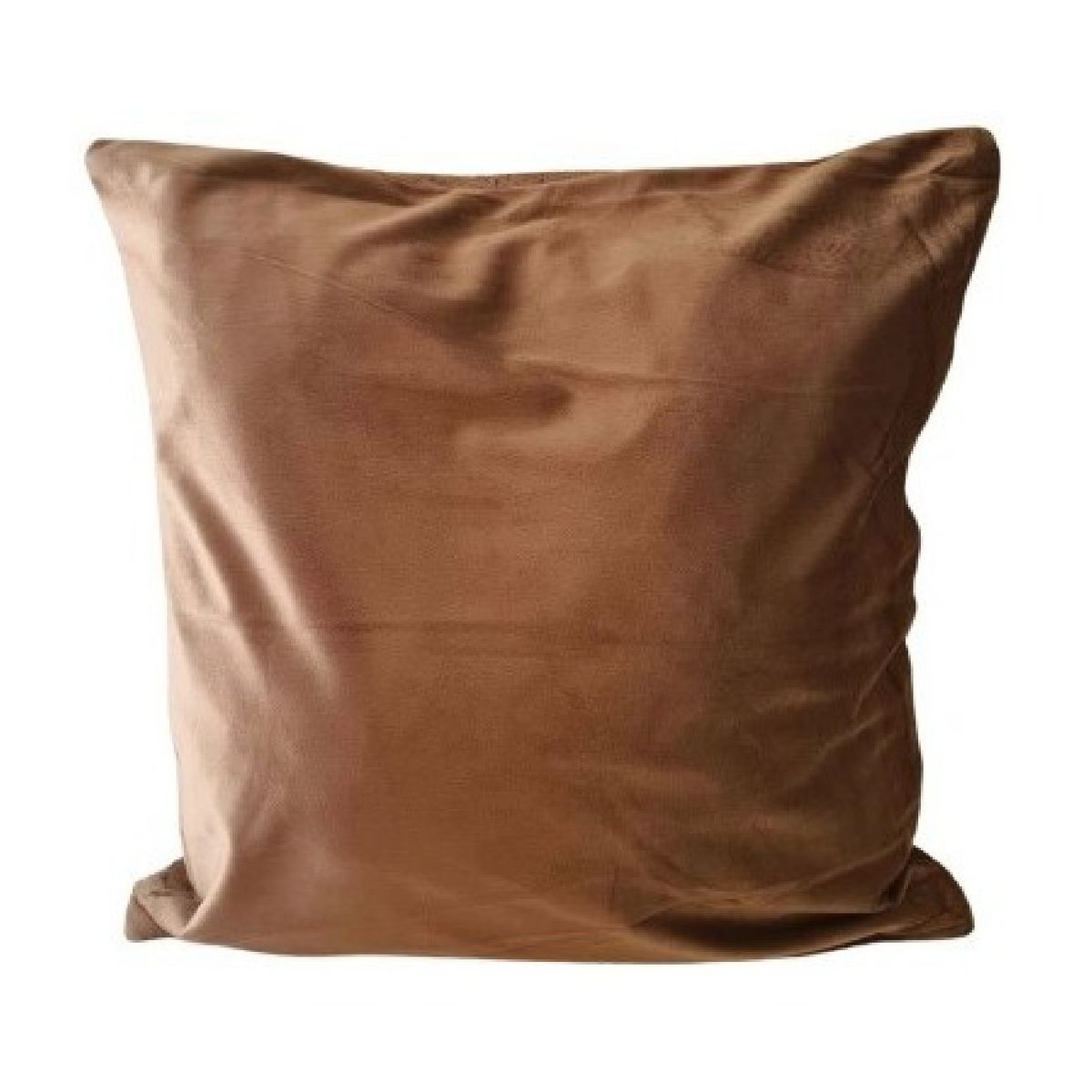 GENERICO - Funda Terciopelo Para Cojin - Marron Con Destellos Dorados