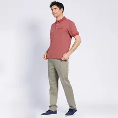 TRUVAL - Polera Manga Corta Jacquard Mc Rojo