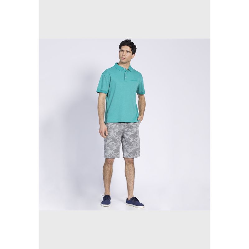 TRUVAL - Polera Manga Corta Jacquard Mc Azul TRUVAL