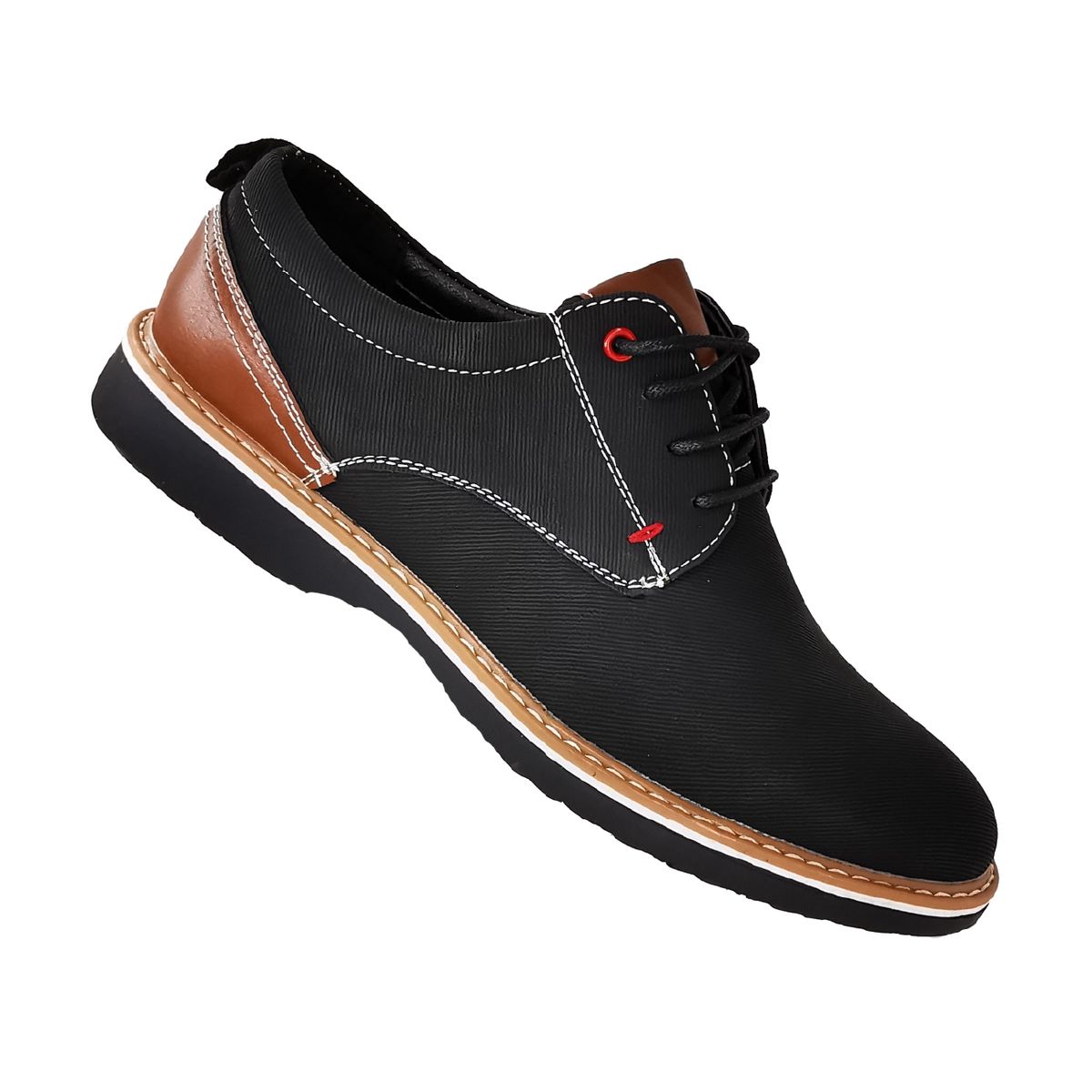 AGTA - Zapatos Casual Oxfords Ejecutivo Tendencia 1074 - Negro