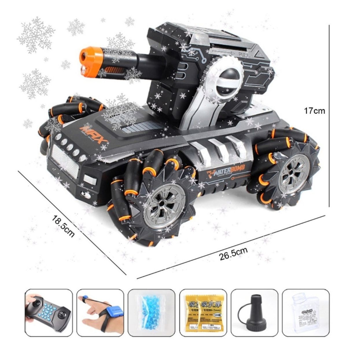 GENERICO - Tanque de Juguete Control Remoto y de Gestos 24Ghz Naranjo