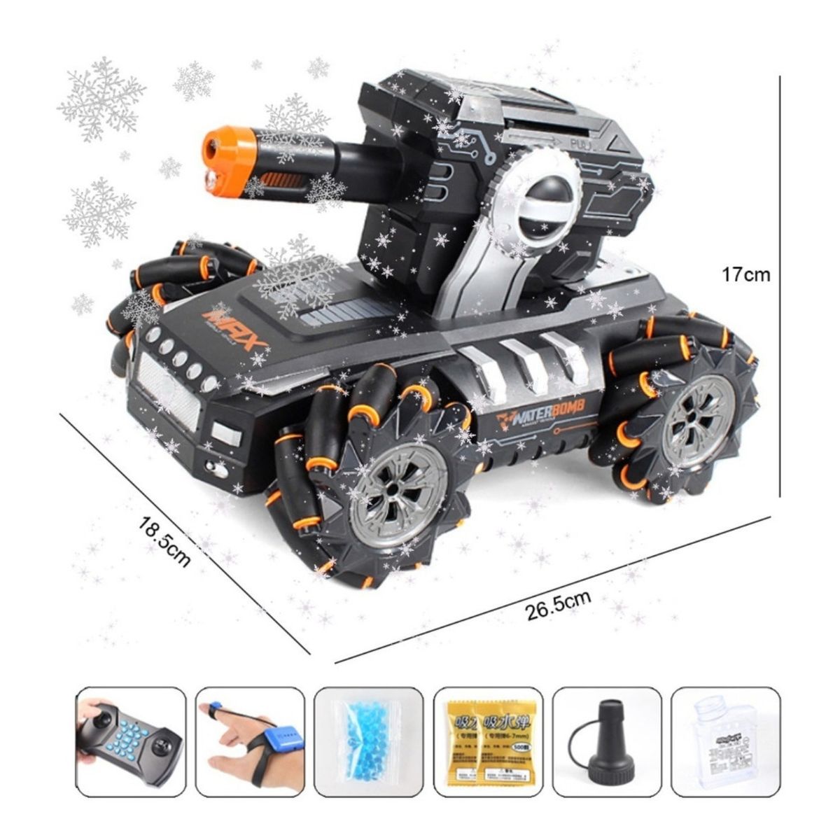 GENERICO - Tanque de Juguete Control Remoto y de Gestos 24Ghz Naranjo