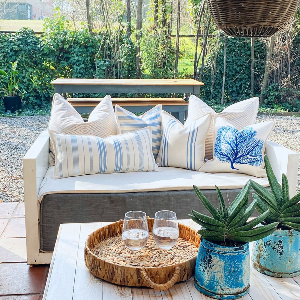 TUYO PRINT - Cojín  Frenchline Blue 1 - 45x45 - Tuyo Print