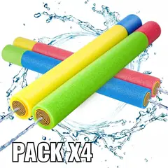 GENERICO - Pack x4 Pistola Lanza Agua Esponja Piscina Verano Juegos