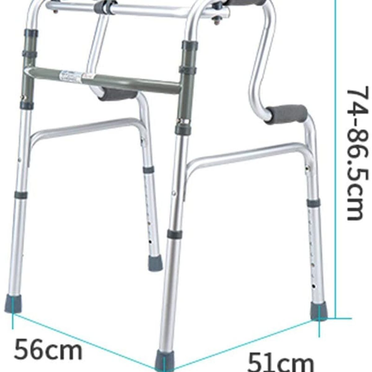 FIRST CARE - ANDADOR ALUMINIO DOBLE AGARRE PLEGABLE