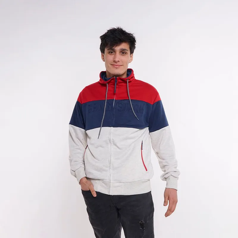 GANGSTER - Poleron Fullzipper Delgado Carmel Rojo Gangster
