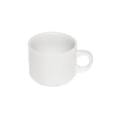 STAR FINE PORCELAIN - SET DE 12 TAZAS TE RECTAS DE PORCELANA BLANCOS STAR