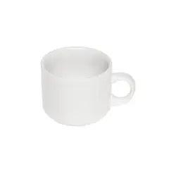 STAR FINE PORCELAIN - SET DE 6 TAZAS TE RECTAS DE PORCELANA BLANCOS STAR