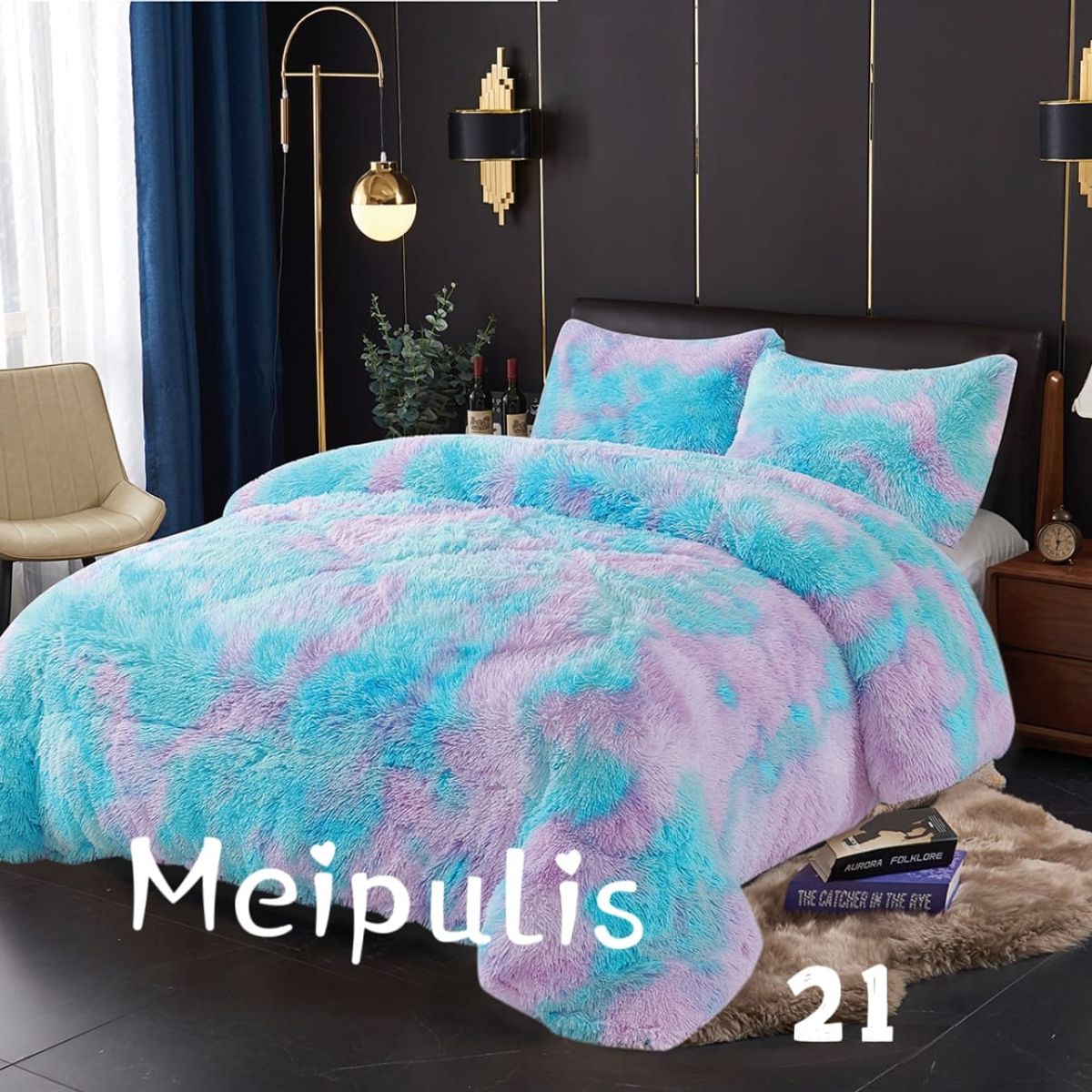 GENERICO - Cobertor de invierno peludos con chiporros 2 plazas Moster