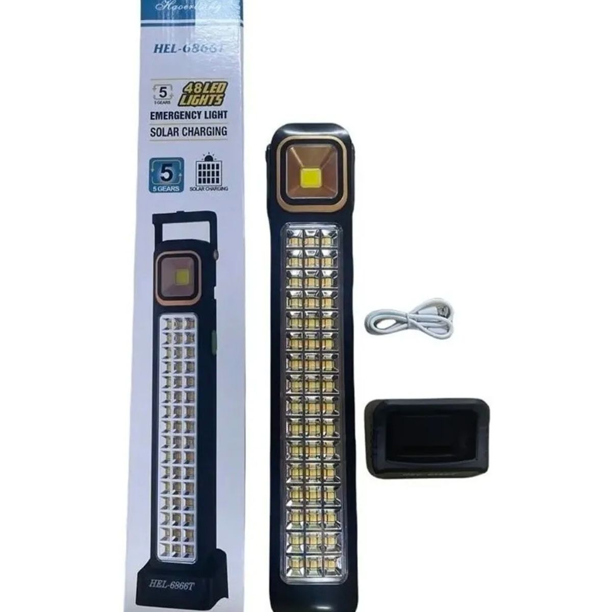 GENERICO - Luz Emergencia Recargable lampara Solar 48 Led