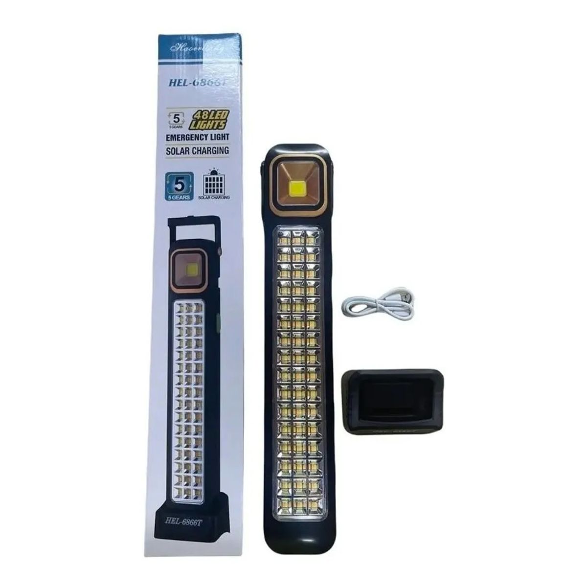 GENERICO - Luz Emergencia Recargable lampara Solar 48 Led