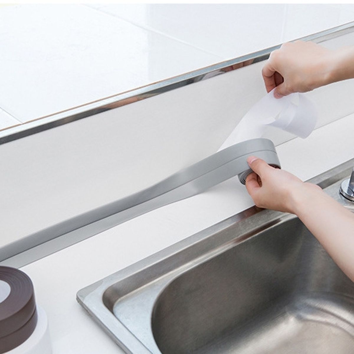 KUANGYE - Tira De Sellado De Baño Ducha Lavabo Bañera Calafateo Cinta