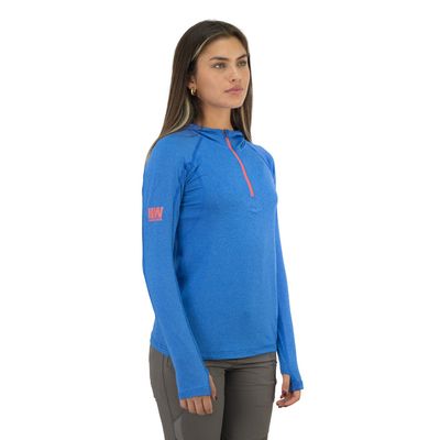 Imagen 2 del producto Polera Dry Fit HW SPX C/ Gorro Manga Larga Mujer Elec Blue