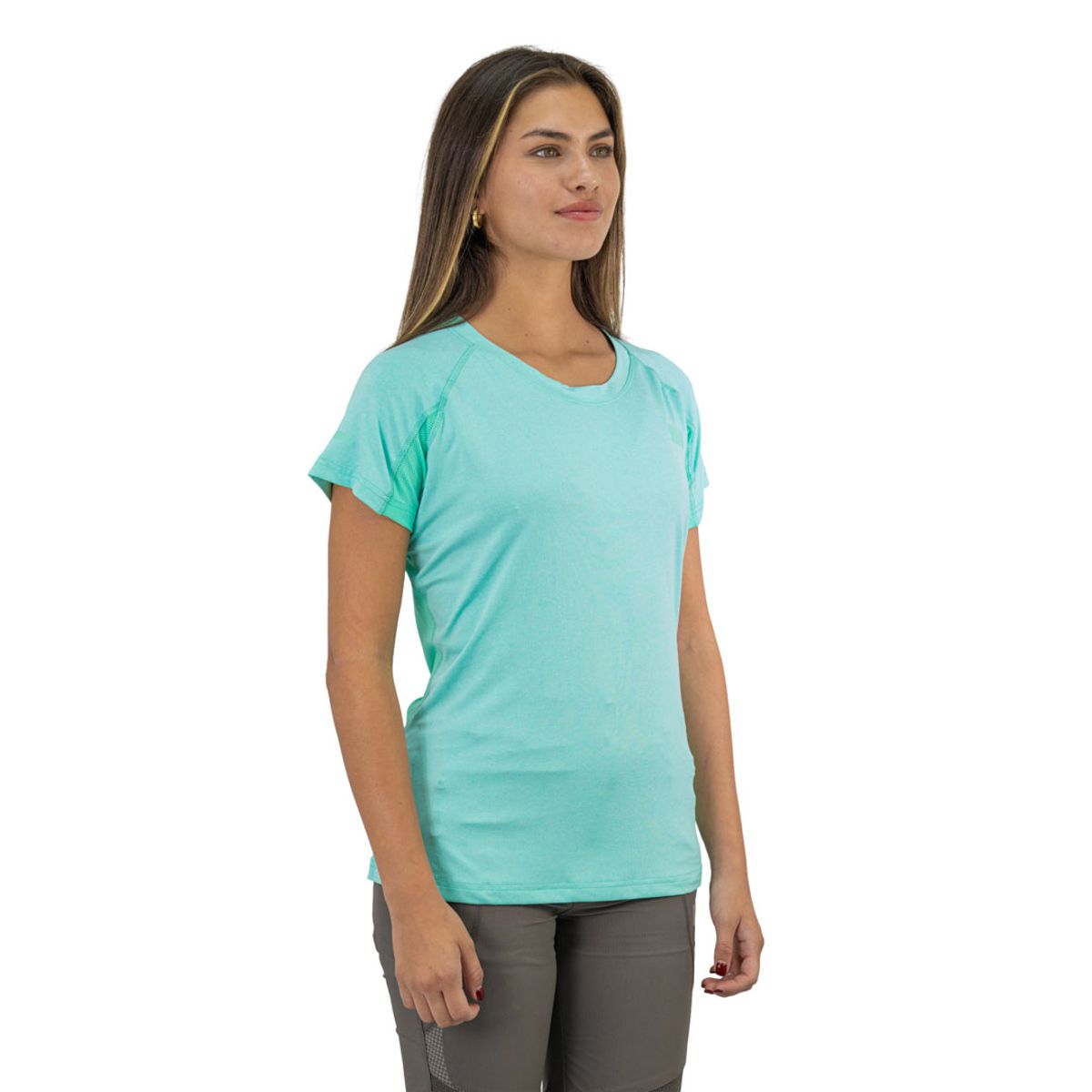 HARDWORK - Polera Dry Fit HW SPX Manga Corta Mujer Aqua