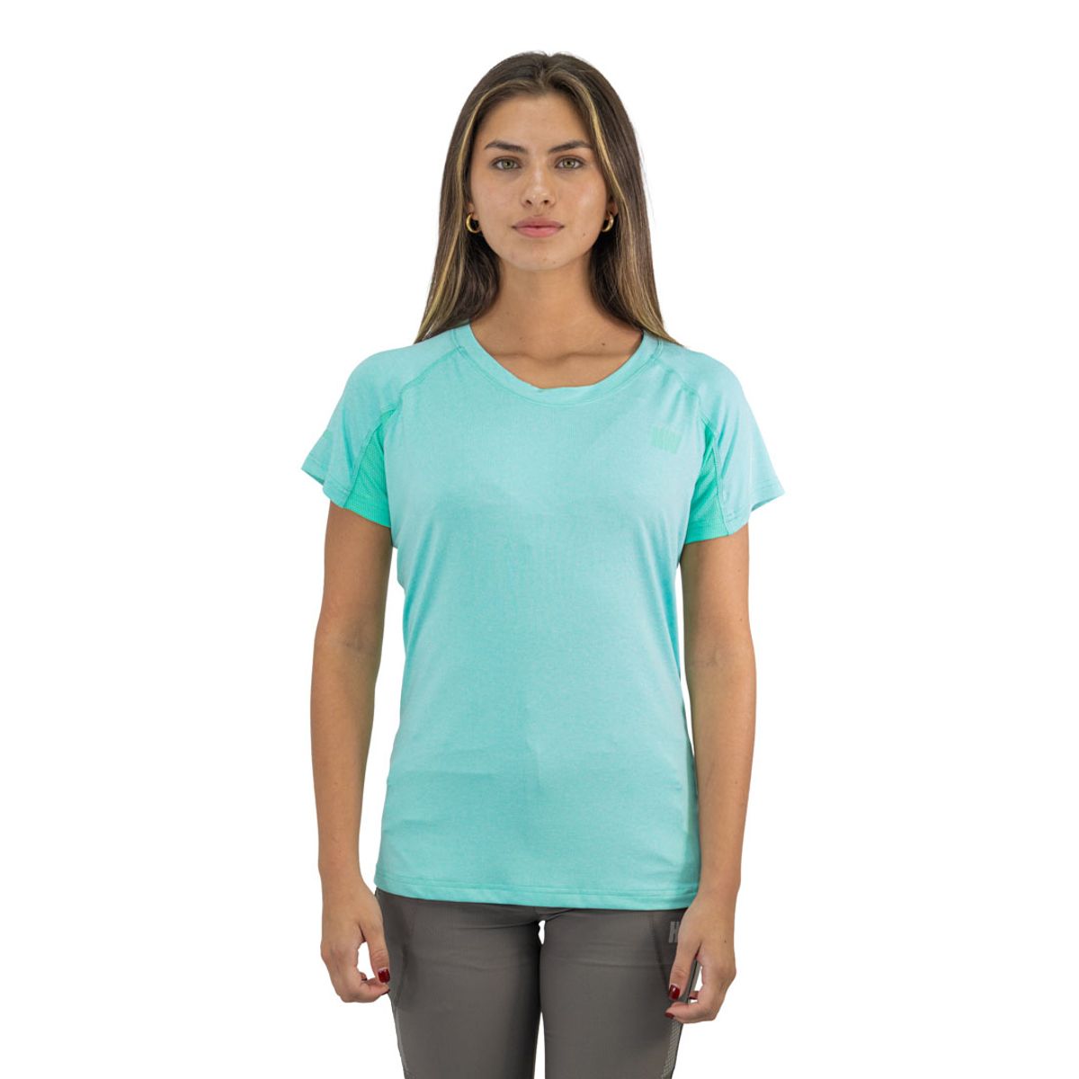 HARDWORK - Polera Dry Fit HW SPX Manga Corta Mujer Aqua