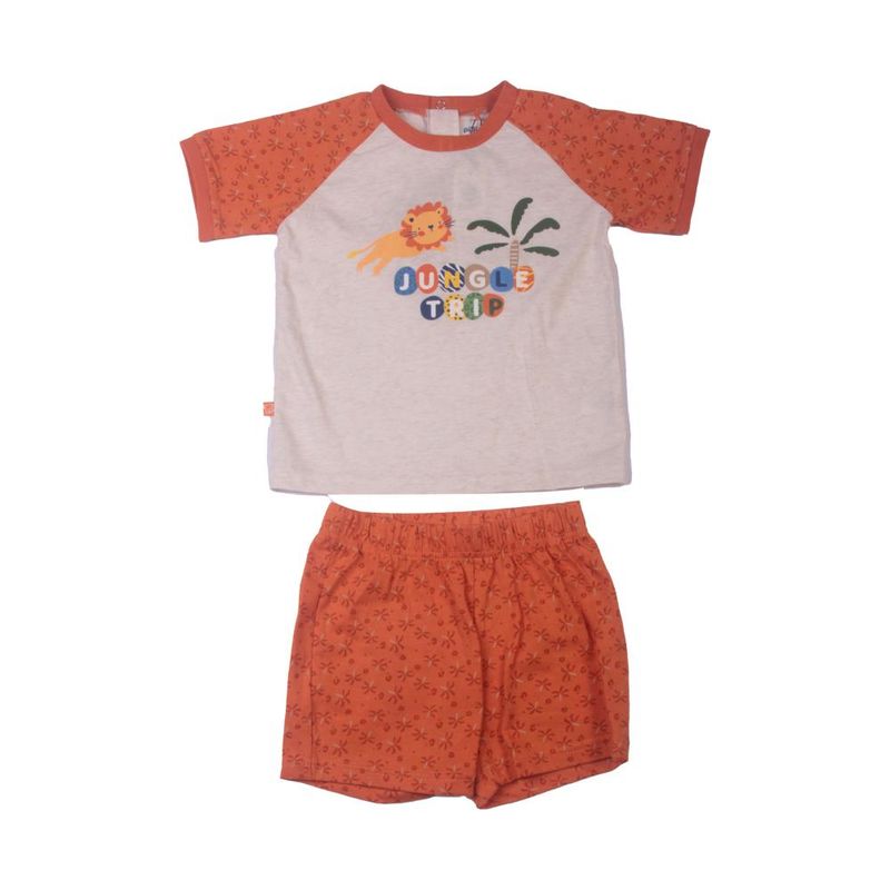 PILLIN - Pijama Bebe Niño Naranja Pillín PILLIN