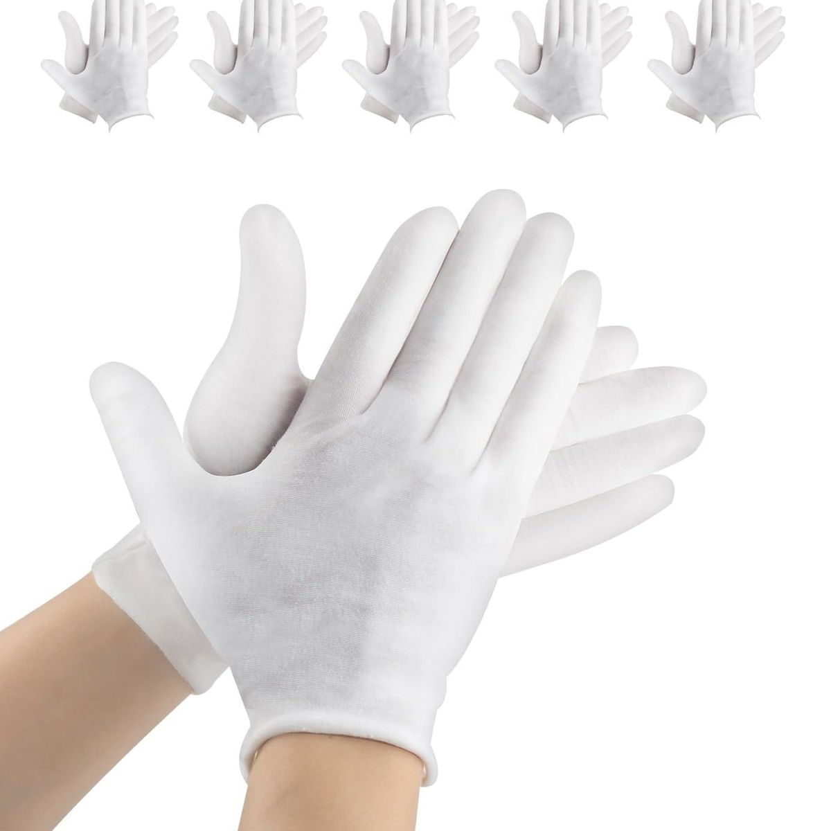 KUANGYE - 24 Piezas Guantes Dermatológicos Algodón 12 Pares