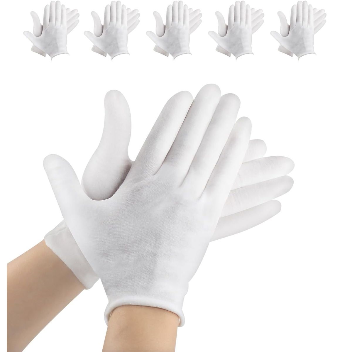 KUANGYE - 24 Piezas Guantes Dermatológicos Algodón 12 Pares