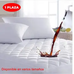 DETODOYMAS - Cubrecolchon Impermeable 1 Plaza Hipoalergénico - Blanco