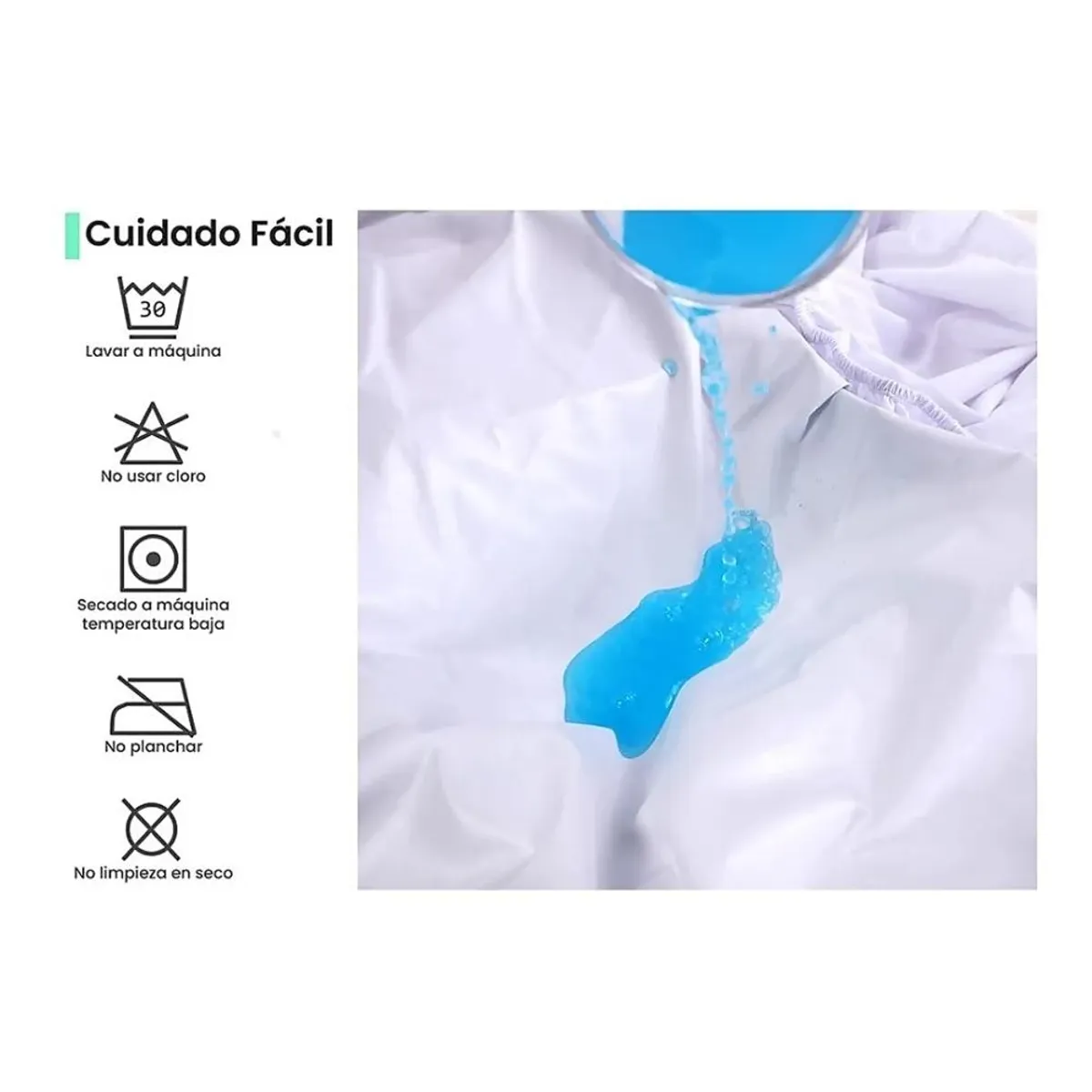 DETODOYMAS - Cubrecolchon Impermeable 1 Plaza Hipoalergénico - Blanco