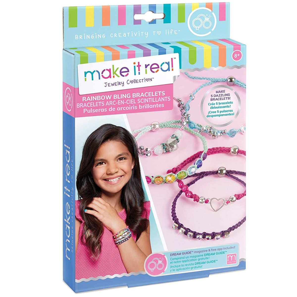 MAKE IT REAL - Set De Cuentas Pulseras Arcoiris Make It Real Juguete Niña