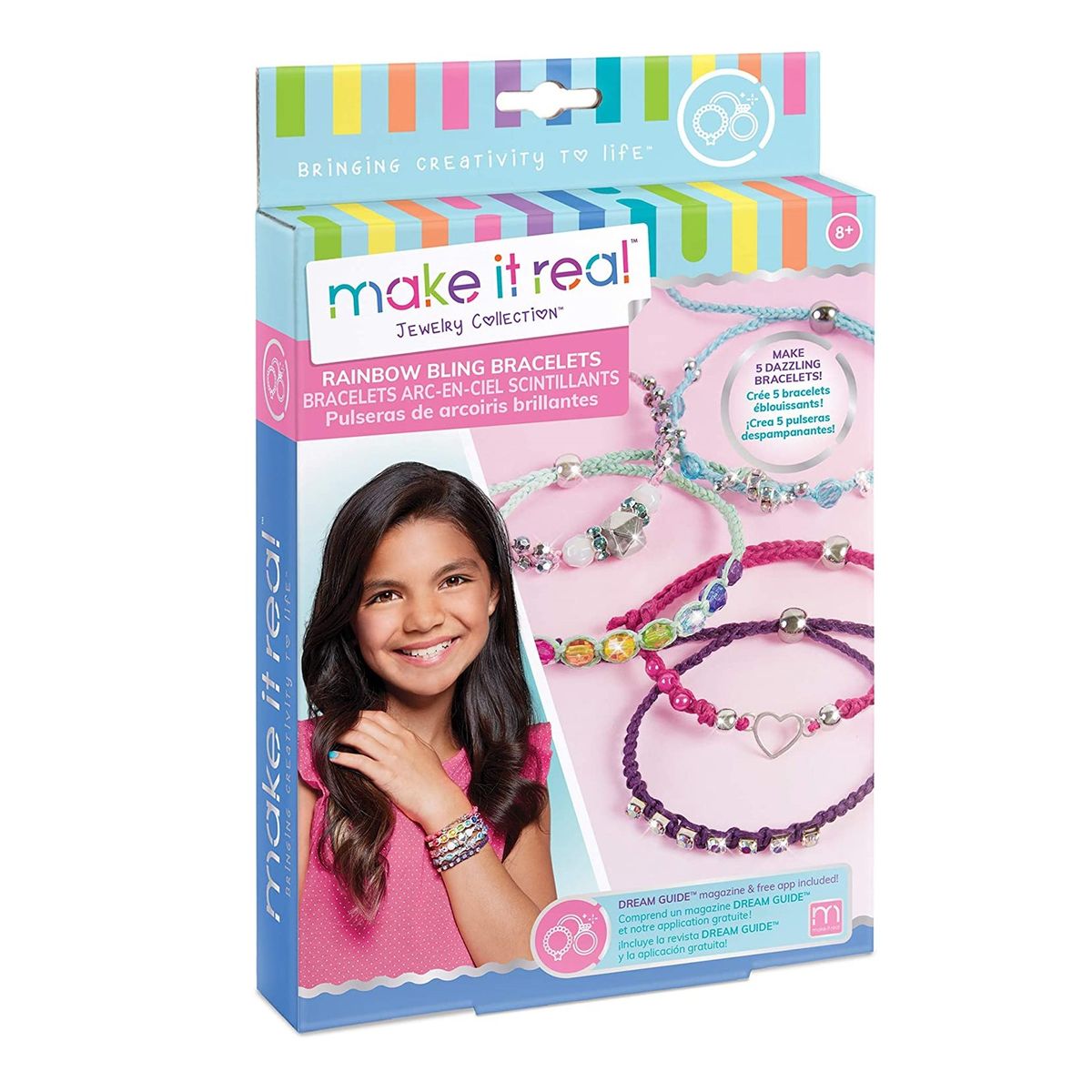 MAKE IT REAL - Set De Cuentas Pulseras Arcoiris Make It Real Juguete Niña