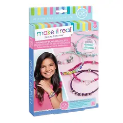 MAKE IT REAL - Set De Cuentas Pulseras Arcoiris Juguete Niña