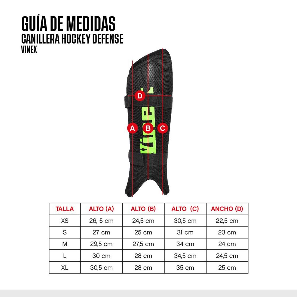 VINEX - CANILLERA HOCKEY VINEX DEFENSE NG XL PAR